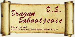 Dragan Sabovljević vizit kartica